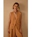 Crepe Long Line Vest