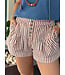Striped Button Down Shorts