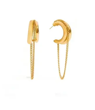 Blaine Chain Hoop Gold