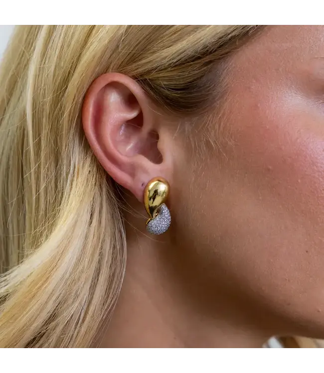 Pave Raindrop Earring