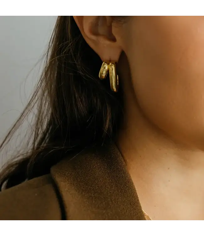 Hugo Double Hoop Earring