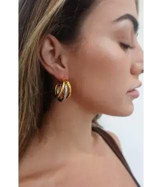 Lexi Tri Hoop Two Tone