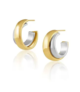 Mini Whitney Two Tone Hoop