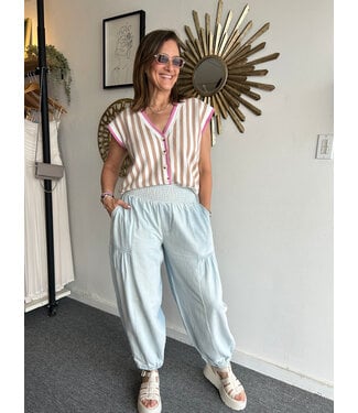 Stripe Pattern  Sweater Vest