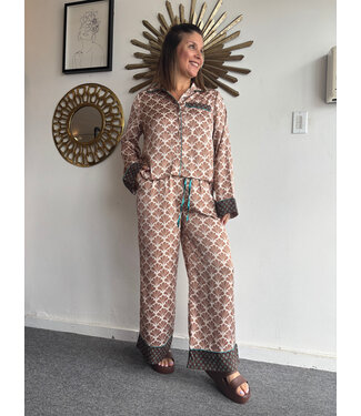 Retro Fan Print Matching Lounge  Set