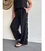 Side Metal Wide Leg Pants