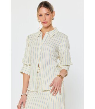 Ivory Blue Sleeve Top