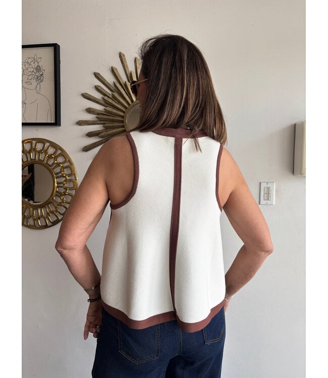 Contrast Trim Top
