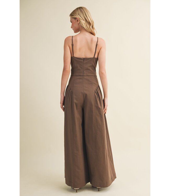 Wide Leg Jumpsuit with Spaghetti Straps