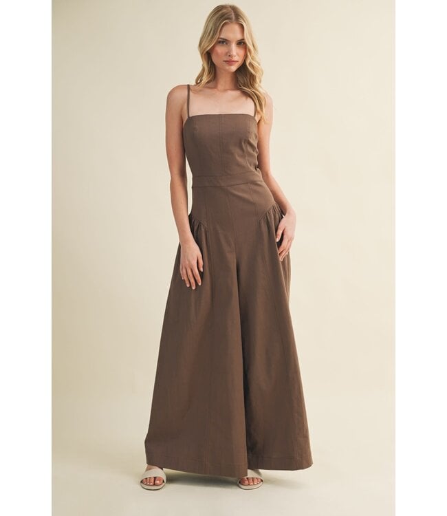 Wide Leg Jumpsuit with Spaghetti Straps