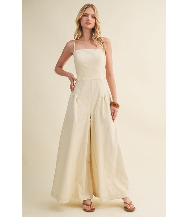 Wide Leg Jumpsuit with Spaghetti Straps