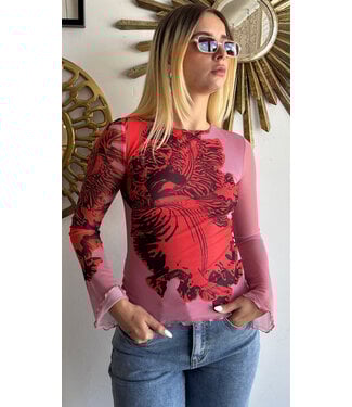 DESIGUAL Mesh Shirt Orchid Lacroix
