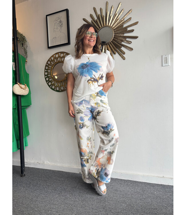 Floral High Waisted Pant