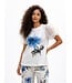 Floral T Shirt Puff Sleeve