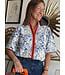 Contrast Stripe Detail Floral Print Top