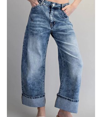 Rolled Up Hem Jeans