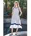 Striped Contrast Hem Maxi Dress