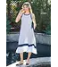 Striped Contrast Hem Maxi Dress