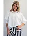 Puff Sleeve Button Down Shirt  Off White