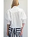 Puff Sleeve Button Down Shirt  Off White