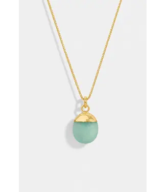 Semiprecious Detail Pendant - Amazonite