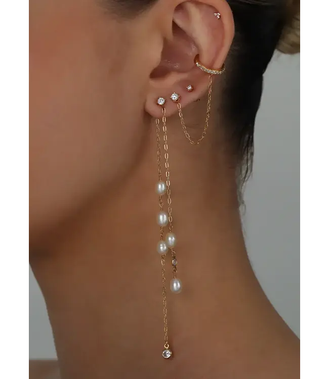 Layered Pearl Earrings