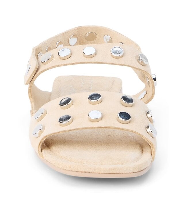 Kira Suede Studded Slingback Sandals