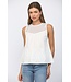 Lace Applique Off White Top
