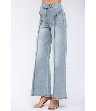 High Waisted Wide Leg Jean