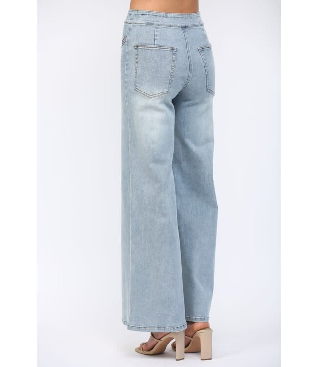 High Waisted Wide Leg Jean
