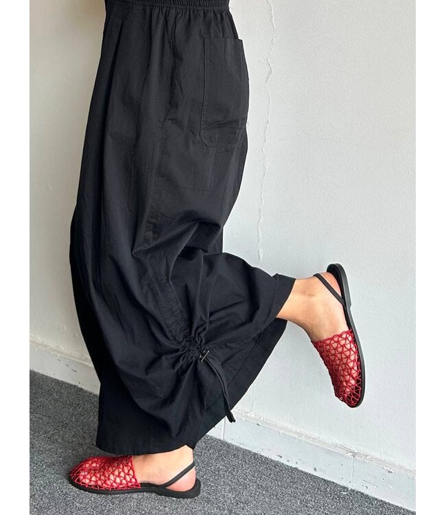 Black Ruched Jumpsuit