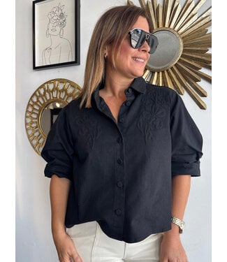 Black Boxy Cropped Jacket