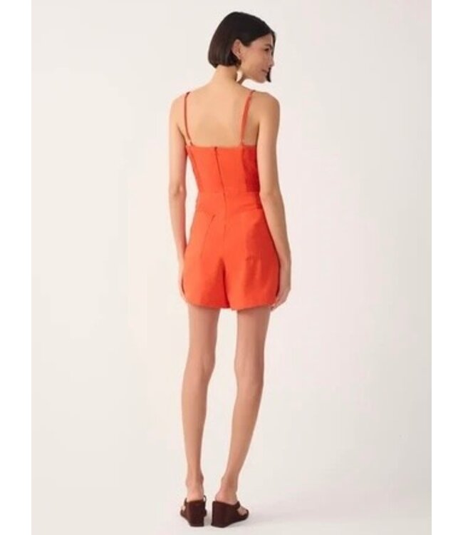 Red Pitanga Cut-Out Side Tie Romper
