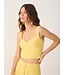 Yellow Day Smocked Linen Crop Top