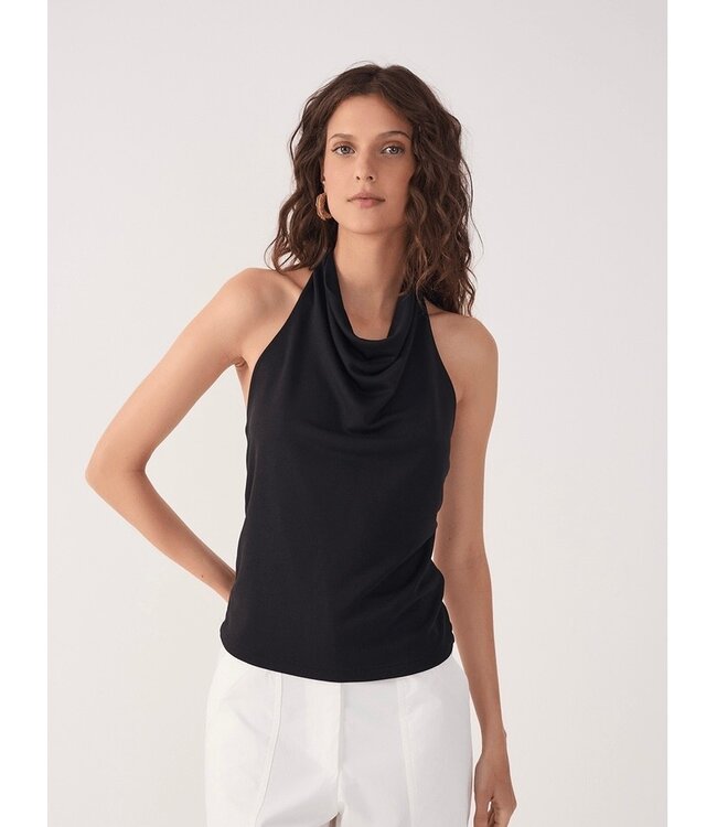 Black Halter Neck Top