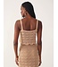 Beige Summer Tricot Waves Crop Top