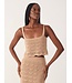 Beige Summer Tricot Waves Crop Top