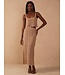 Beige Summer Tricot Waves Crop Top