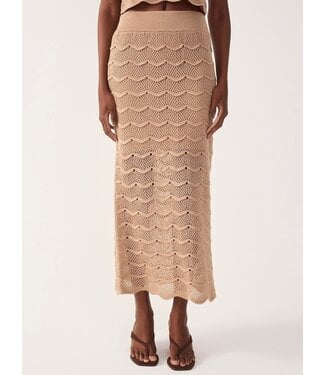 Dress To Beige Summer Tricot Waves Maxi Skirt