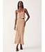 Beige Summer Tricot Waves Maxi Skirt