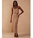 Beige Summer Tricot Waves Maxi Skirt
