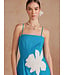 Floral Pearl Applique Midi Dress
