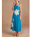 Floral Pearl Applique Midi Dress