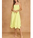 3D Floral Applique Midi Dress