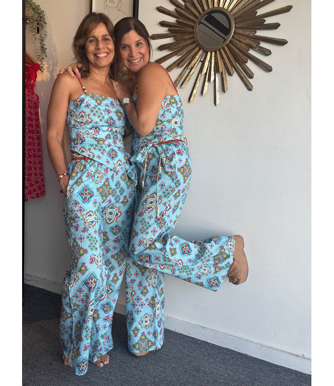 Majolica Tile 2 piece Pant Set