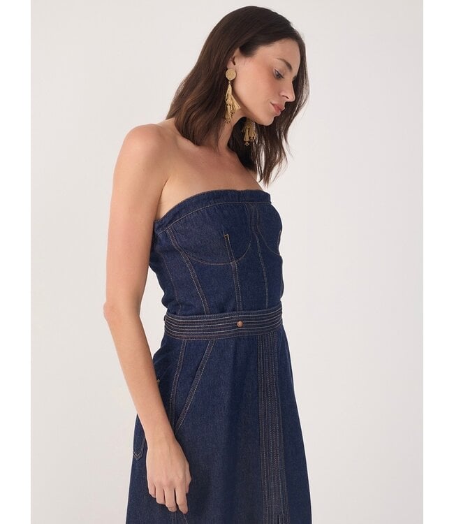 3 in 1 Denim Maxi Dress