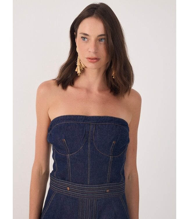 3 in 1 Denim Maxi Dress