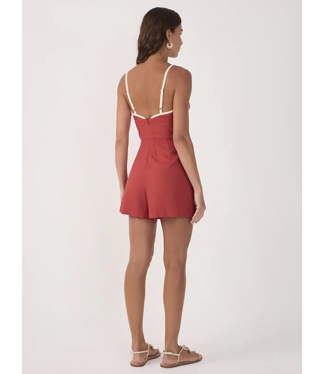 Contrast Wrap Front Romper