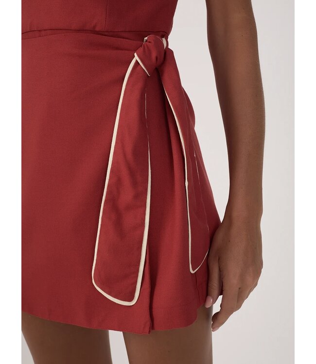 Contrast Wrap Front Romper