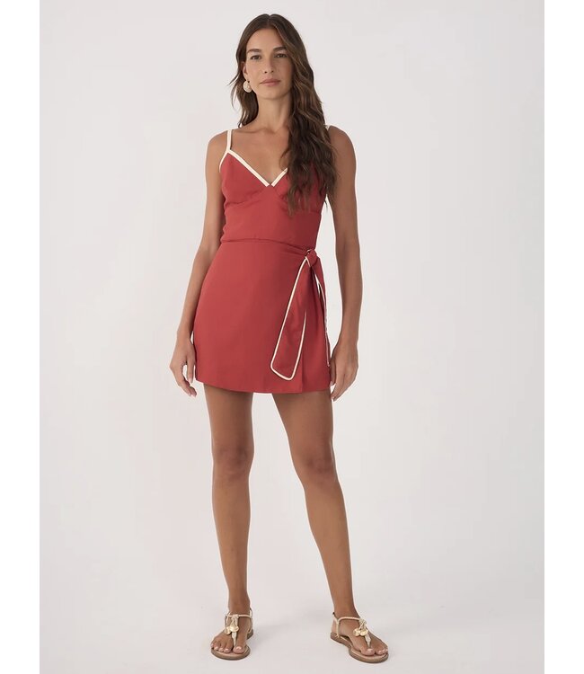 Contrast Wrap Front Romper